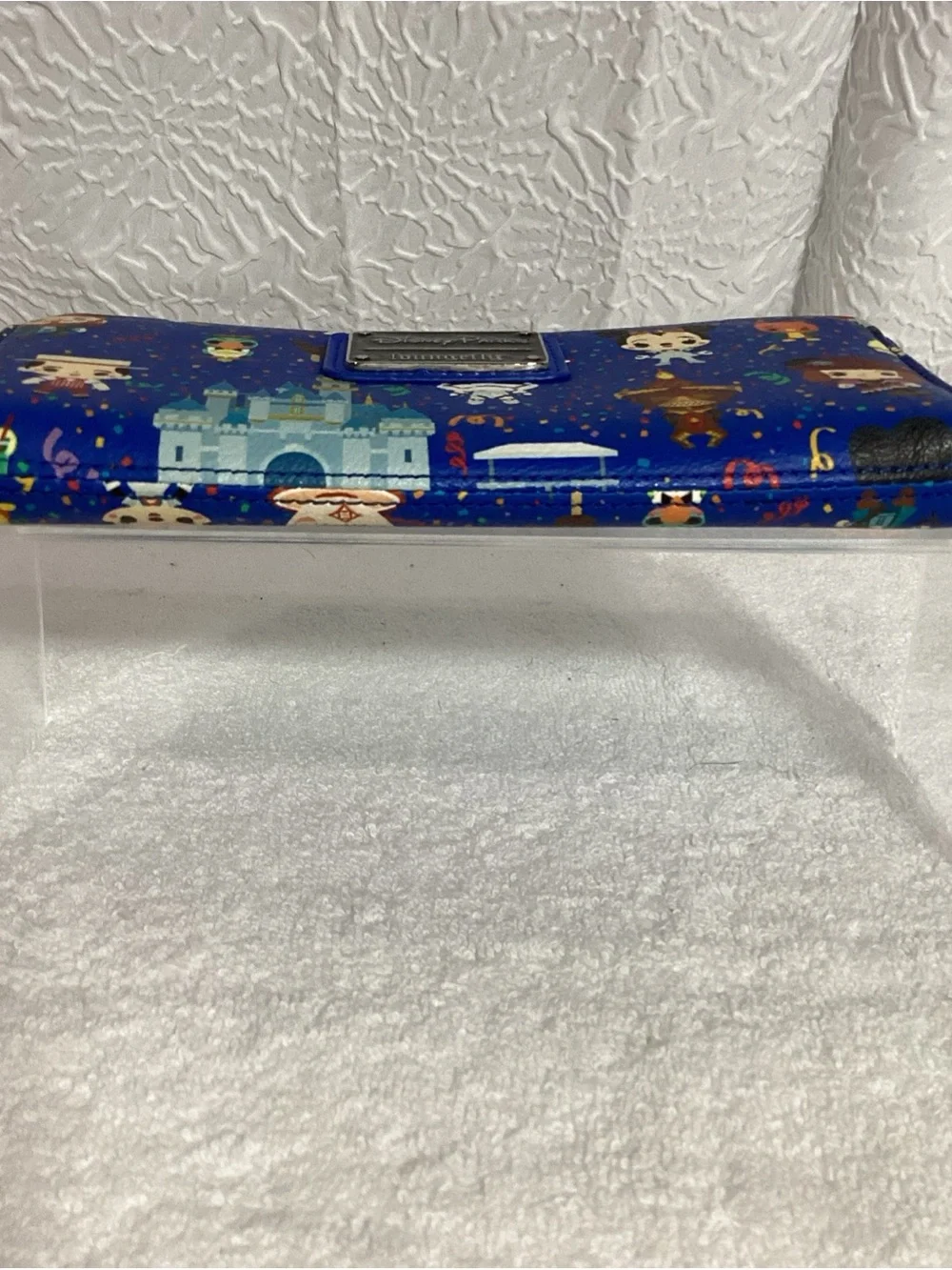 Loungefly Disney Parks 2020 Chibi Character Icons Large Zip Wallet EUC